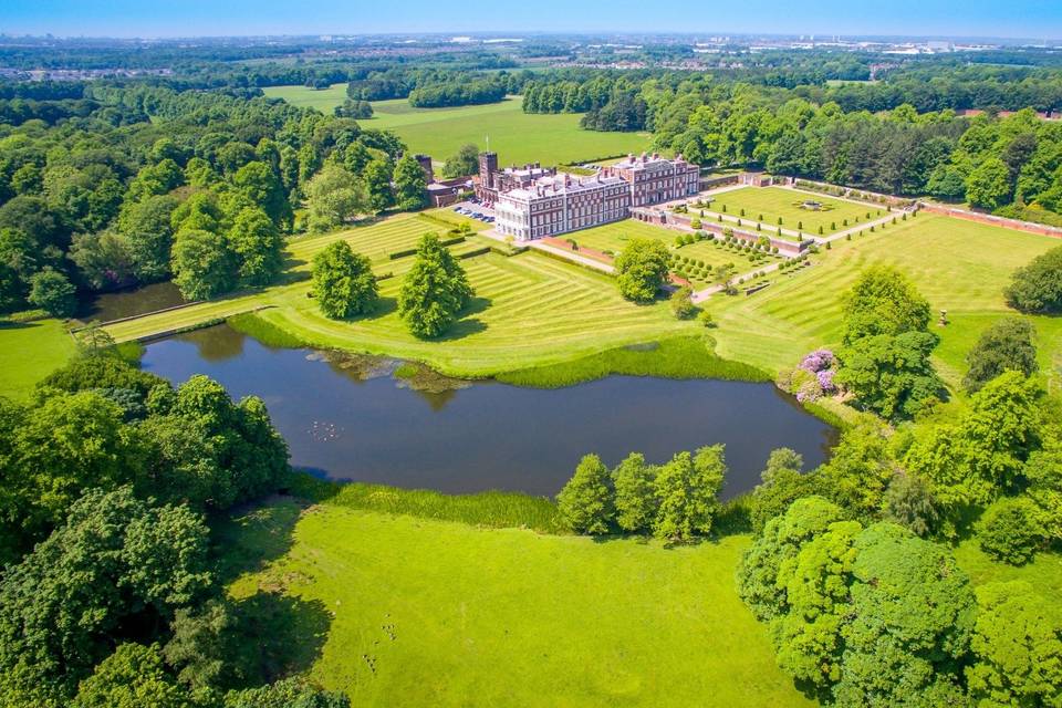 Aerial view of Knowsley Estate
