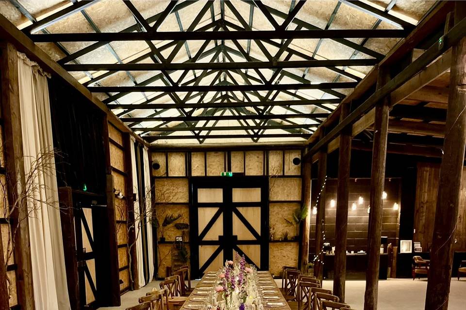 Intimate wedding breakfast set