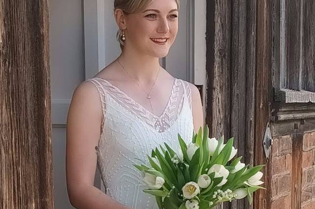 Bride in white