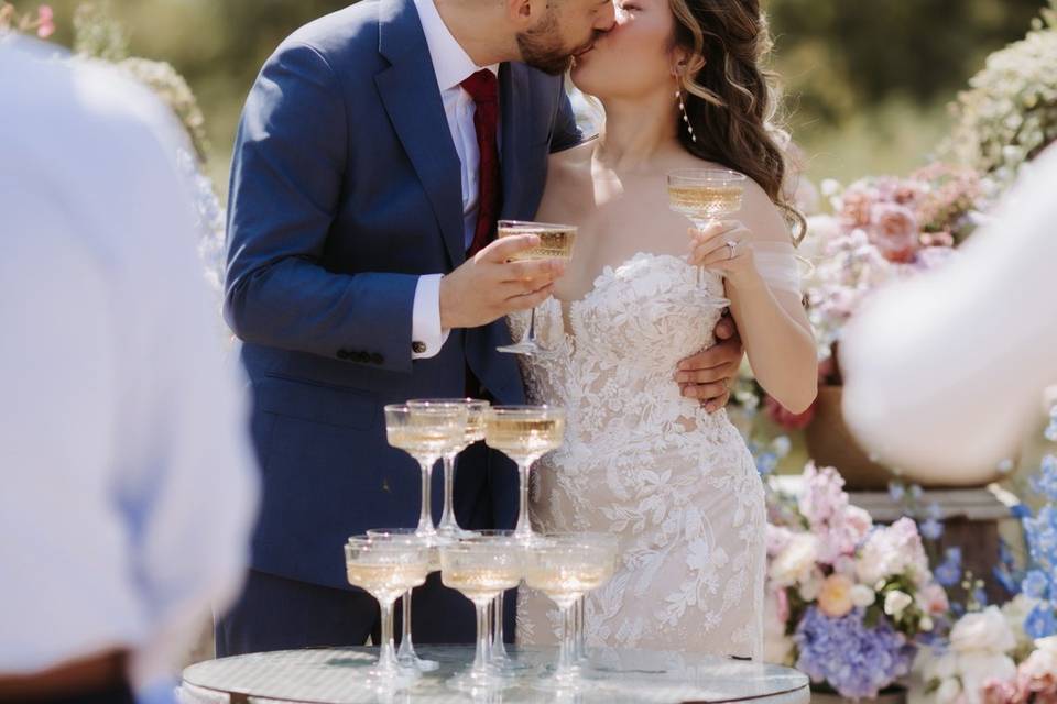 Champagne tower