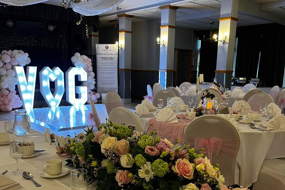 Main Room Dinner Set Up