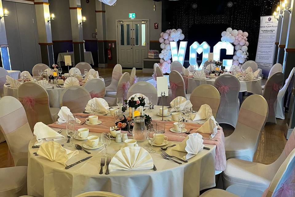 Main Room Dinner Set Up