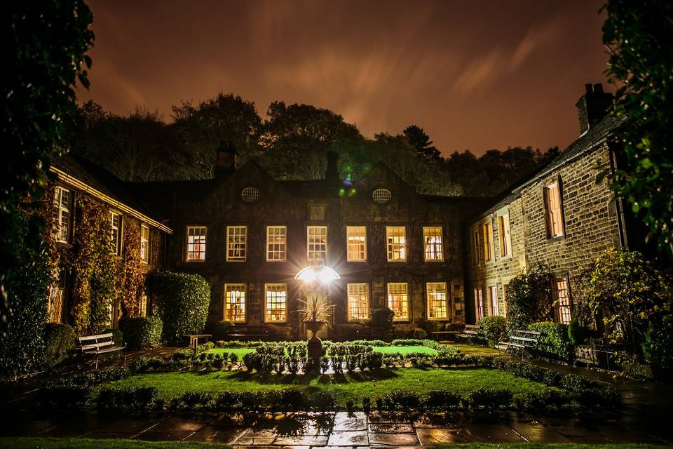 Whitley Hall at night