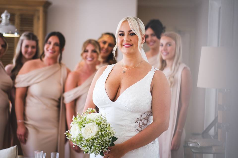 Bride with bouquet