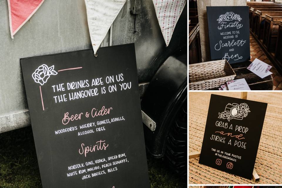 Wedding signs