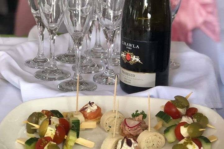 Bubbles and canapes