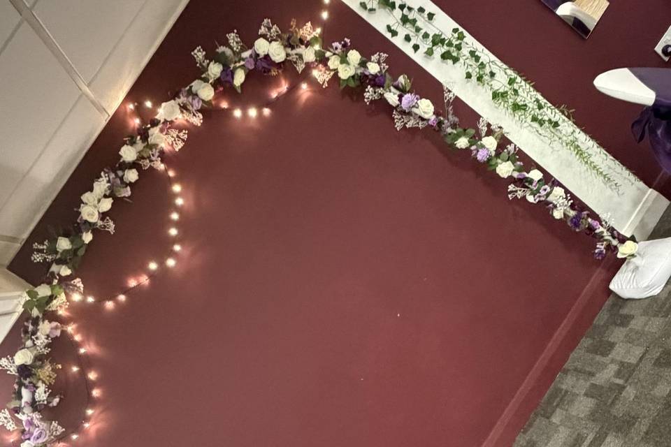 Purple Floral Arch