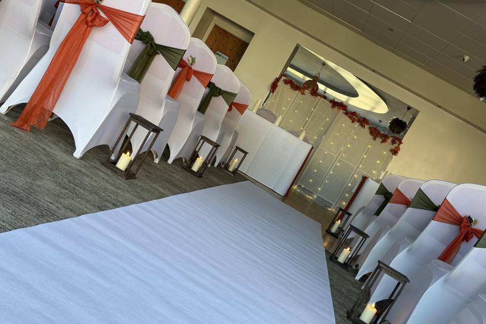 Elegant White Aisle Runner — C