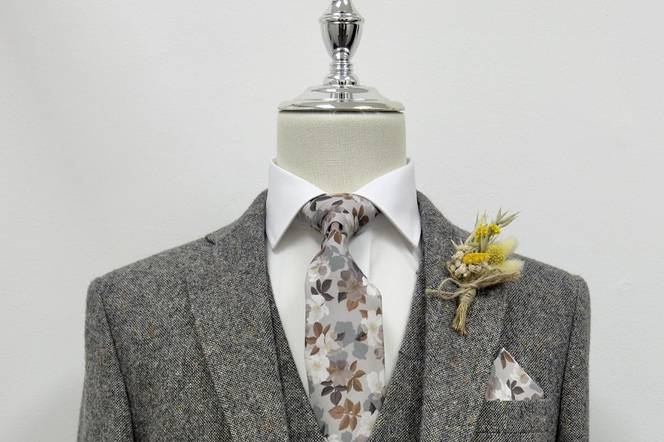 Grey Tweed Wedding Suit