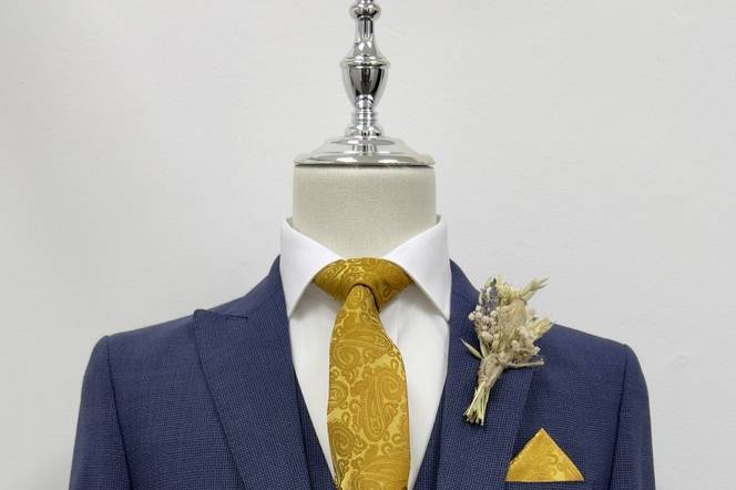 Blue Shark Tooth Wedding Suit