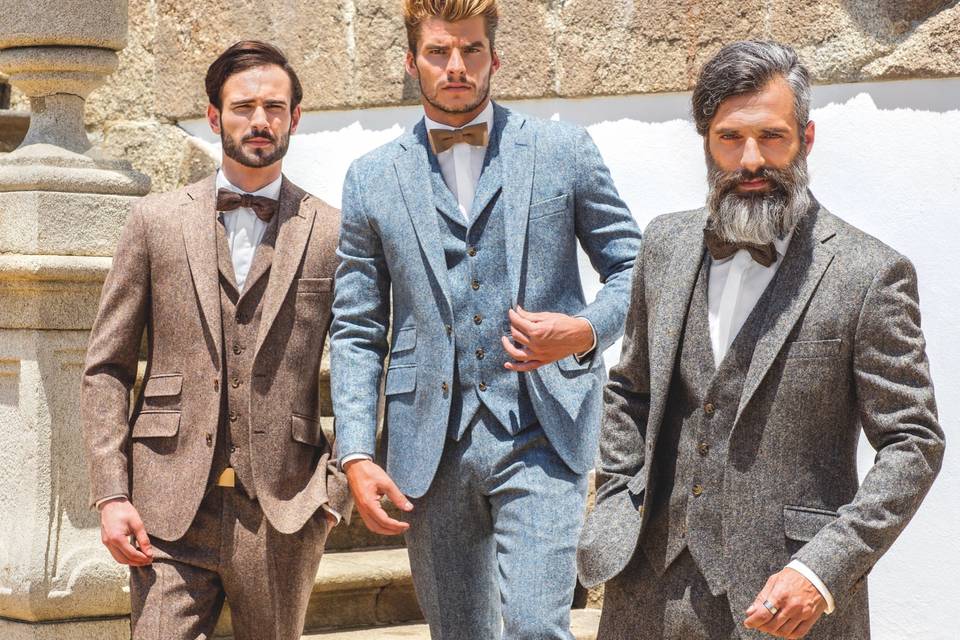 Brown, Blue & Grey Tweed Suits