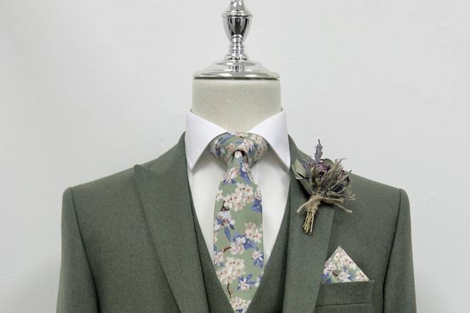 Green Flannel Wedding Suit