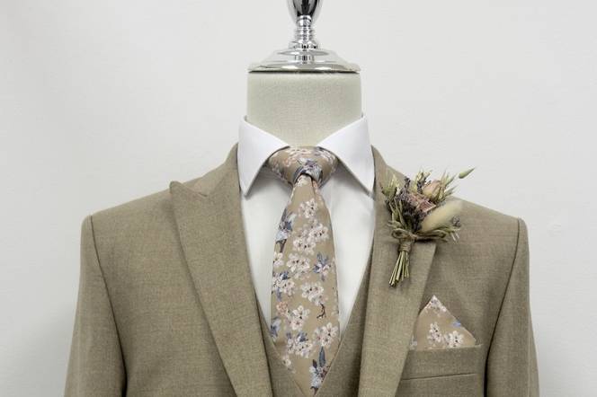 Oatmeal Flannel Wedding Suit
