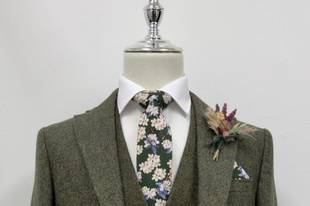 Green Tweed Wedding Suit