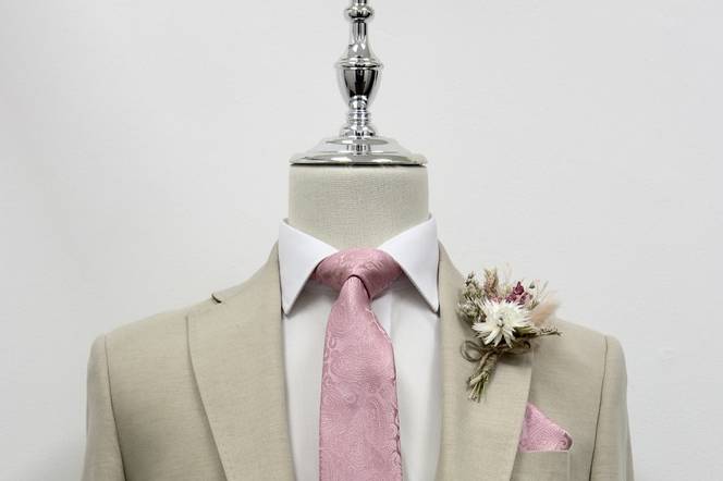 Light Stone Wedding Suit