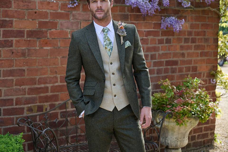 Green Tweed Suit