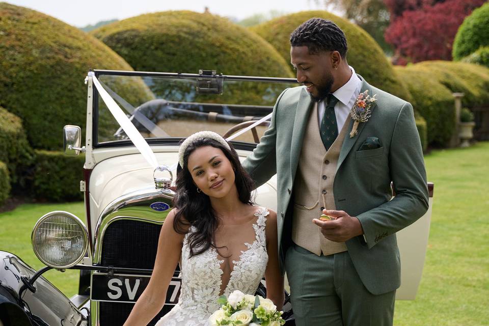 Pure Wool Green Flannel Suit