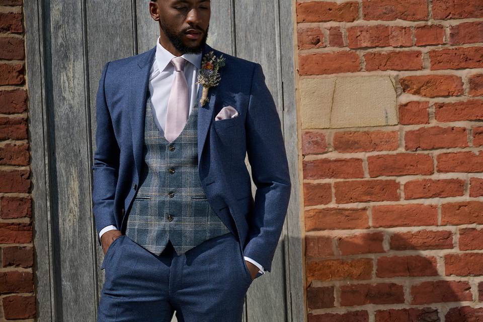 Royal Blue Flannel Suit