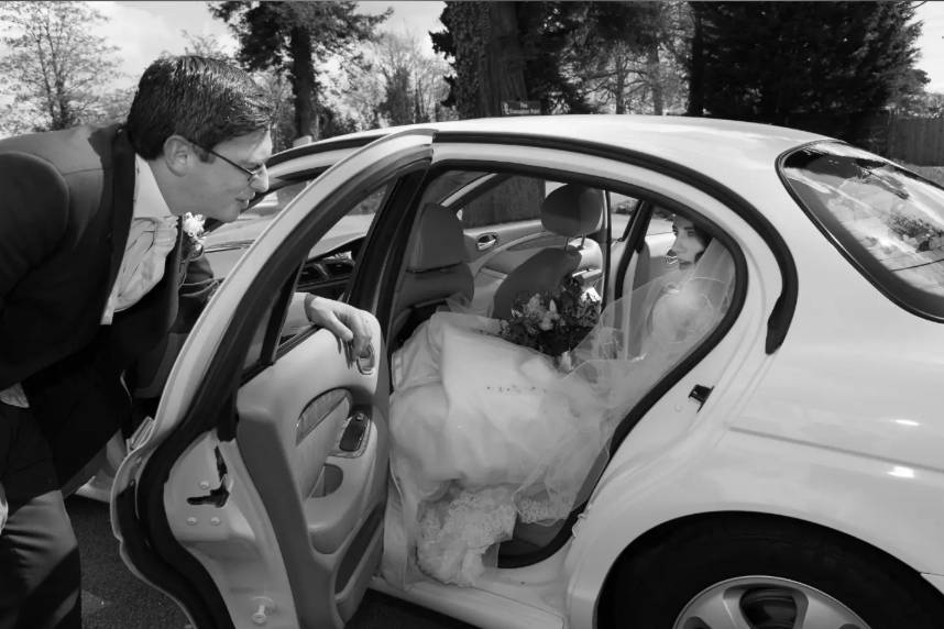 In the car