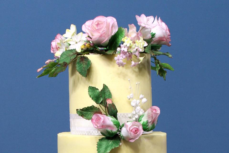 Buttercream wedding cake tower
