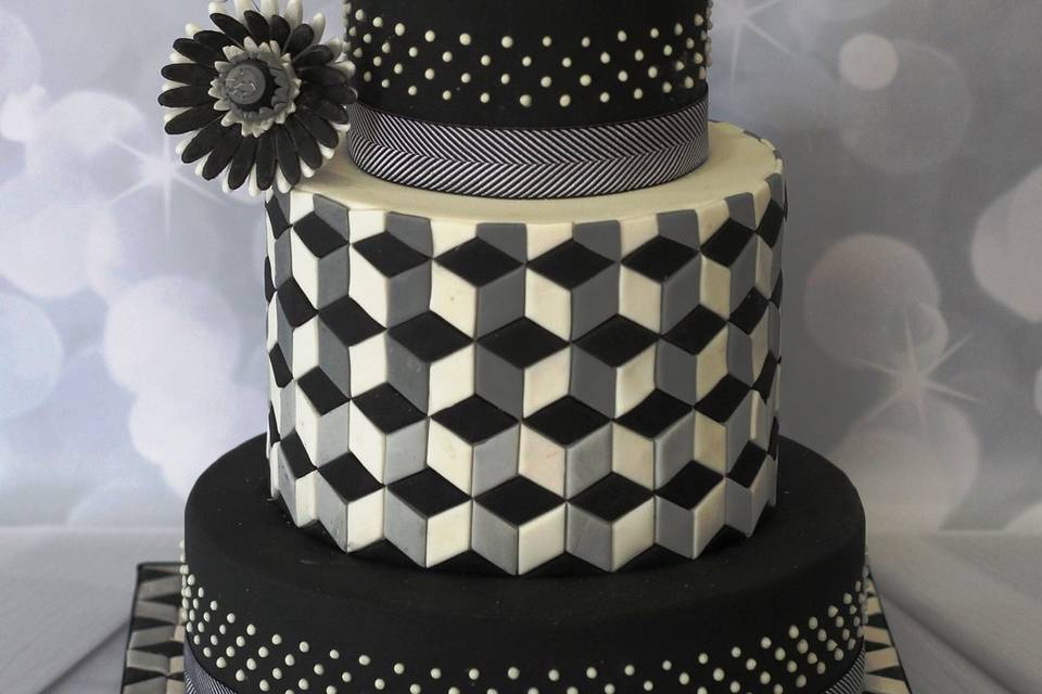 Optical Illusion wedding cake