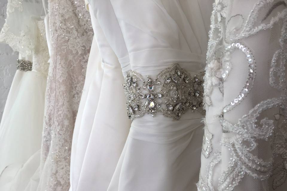Close up of dresses