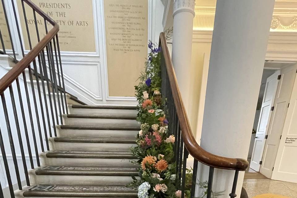 Beautiful stairs dressed