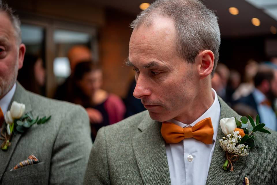 Groom waiting