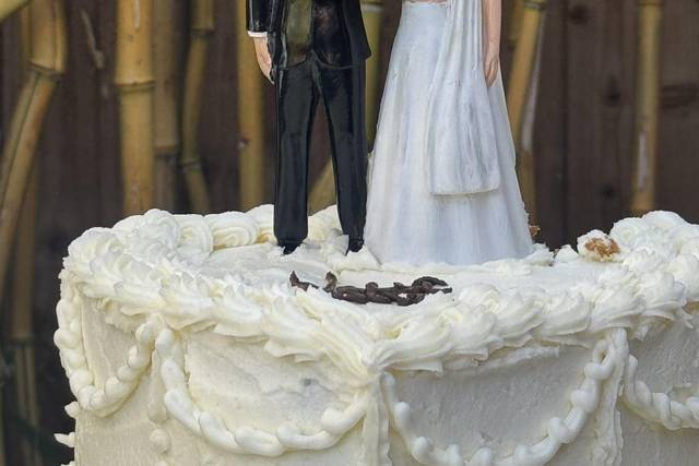 Civil wedding cake topper