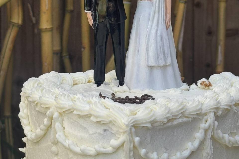 Civil wedding cake topper