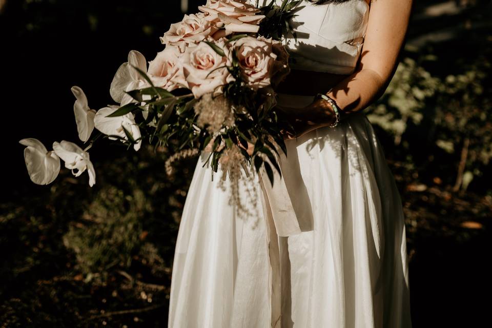 Bride holding her bouquet