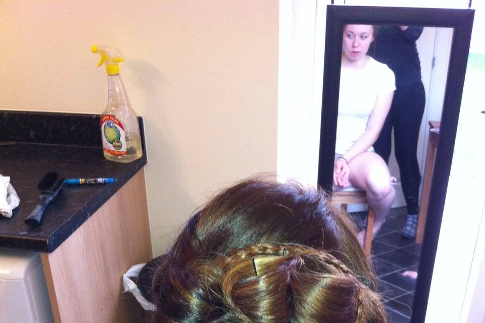 Bridesmaids hair