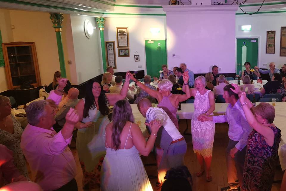 Guests on their feet