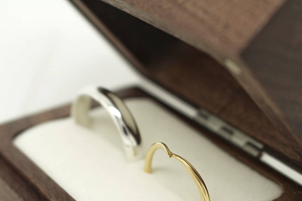 Recycled gold wedding band