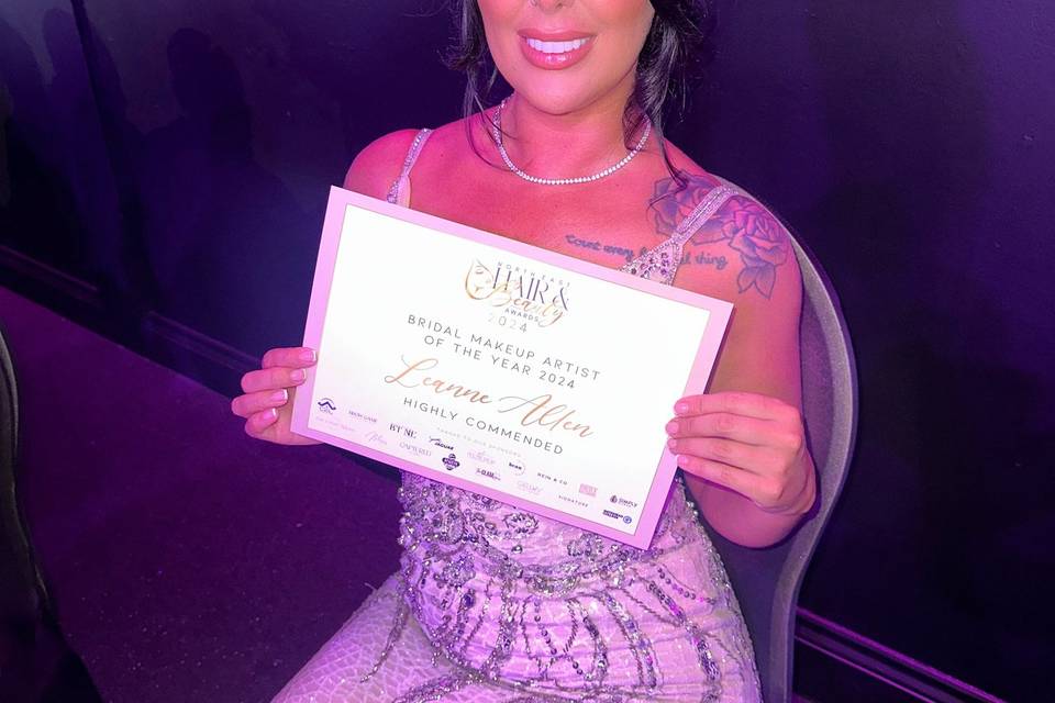 Winning a bridal award