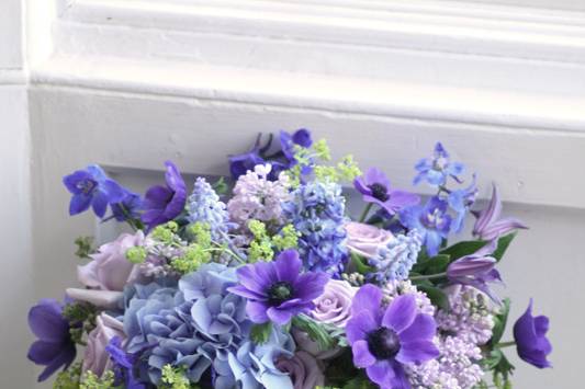 Blue and purple bouquet