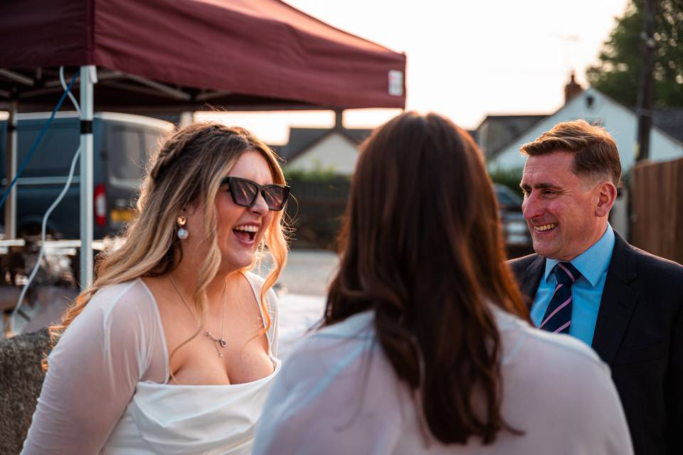 Bride and family