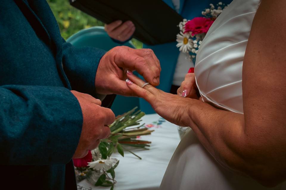 Wedding ring exchange