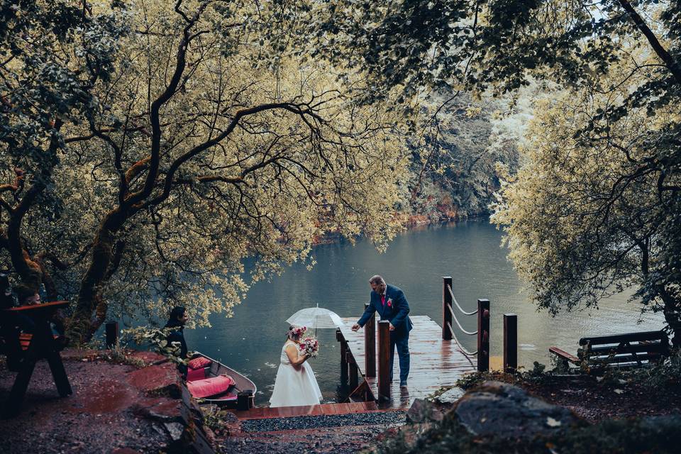 Wedding lake photography