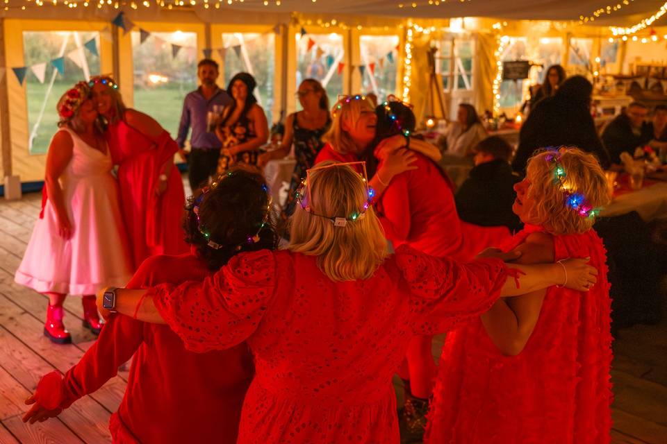 Bridesmaids dancing photos