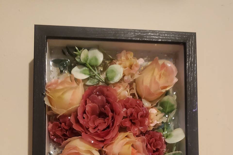 Bouquet flowers in frame