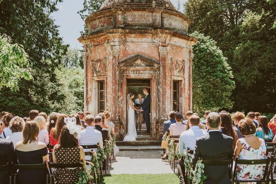 Larmer Tree Gardens outdoor ceremony