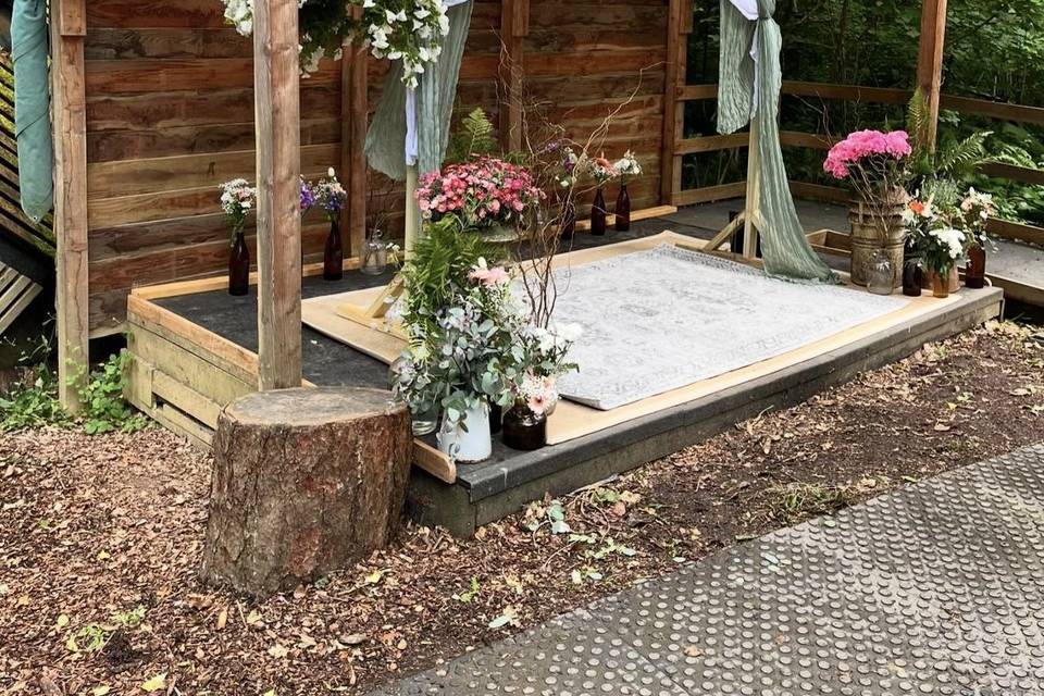 Wedding stage set up
