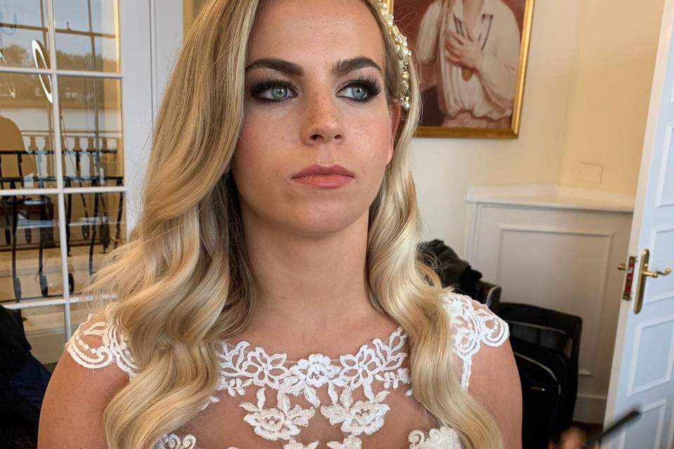 bridal makeup and hair shoot
