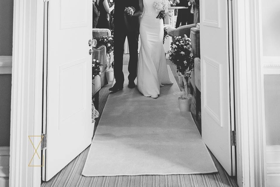 Leaving as husband and wife