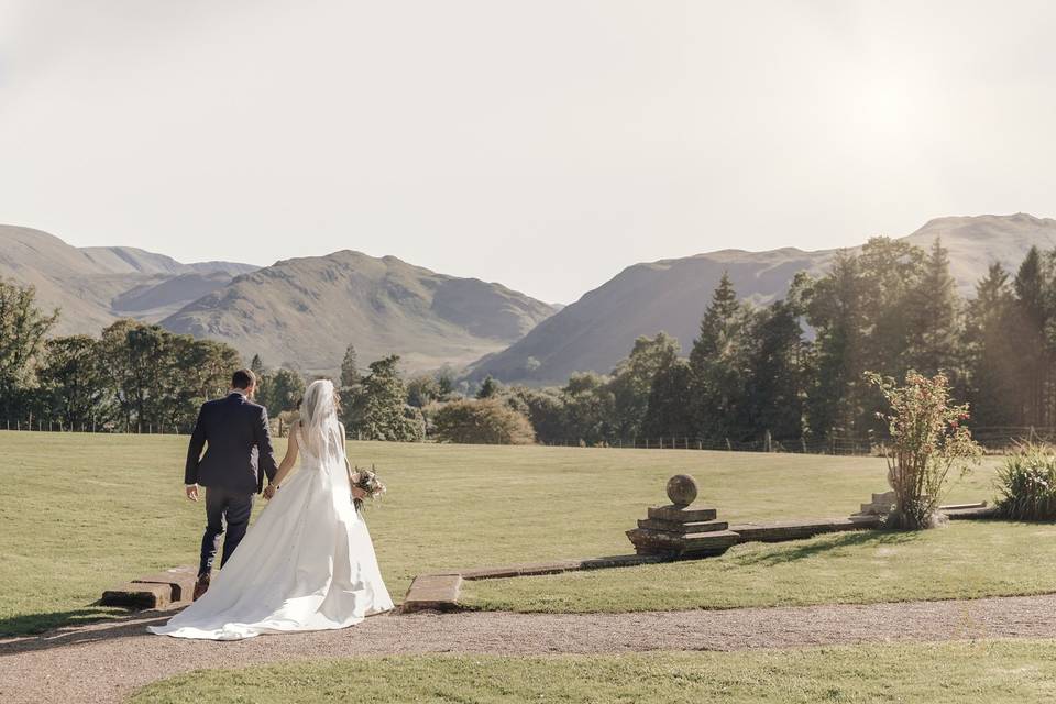 Mountain view wedding Cumbria