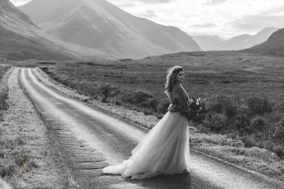 Bride in Glen Etive