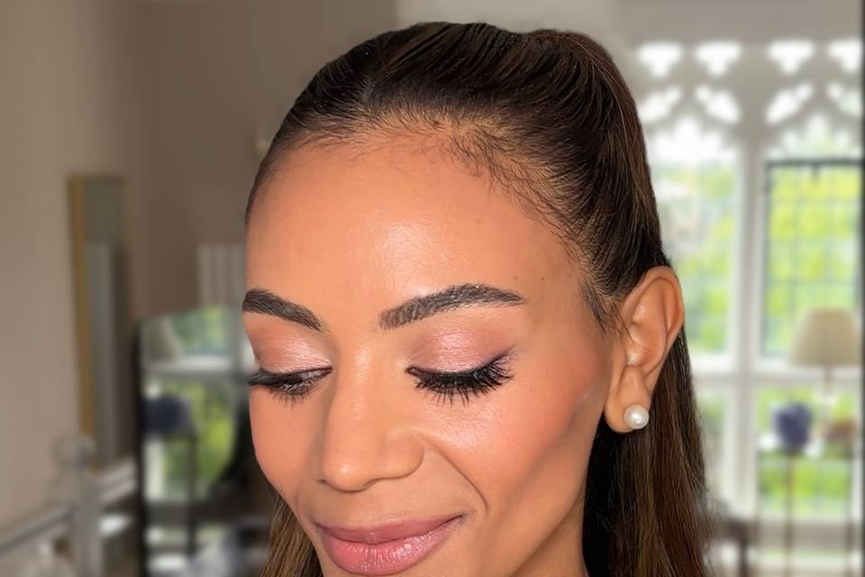Soft pinks bridal hair & makup