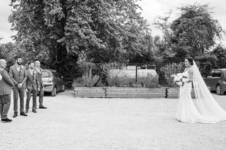 Groomsmen first look