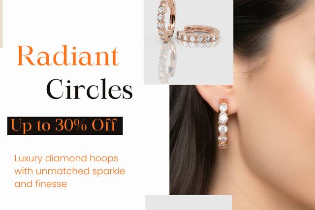 Diamond hoop earring